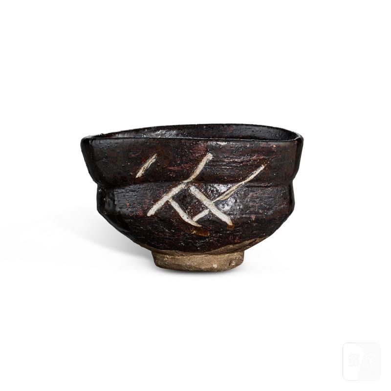 A black oribe tea bowl, Japan, Edo period, 17th century | 日本 江戶時期 十七世紀 黑織部燒茶盌 - 图3